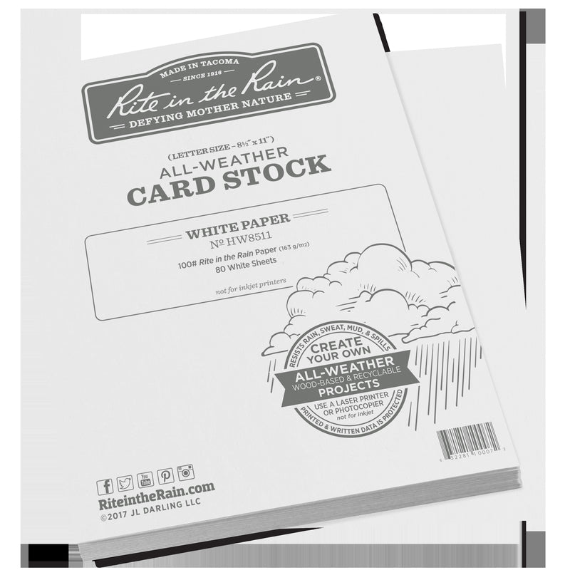 RITE IN THE RAIN - Rite in the Rain 9 in. W X 11 in. L Card Stock 1 pk