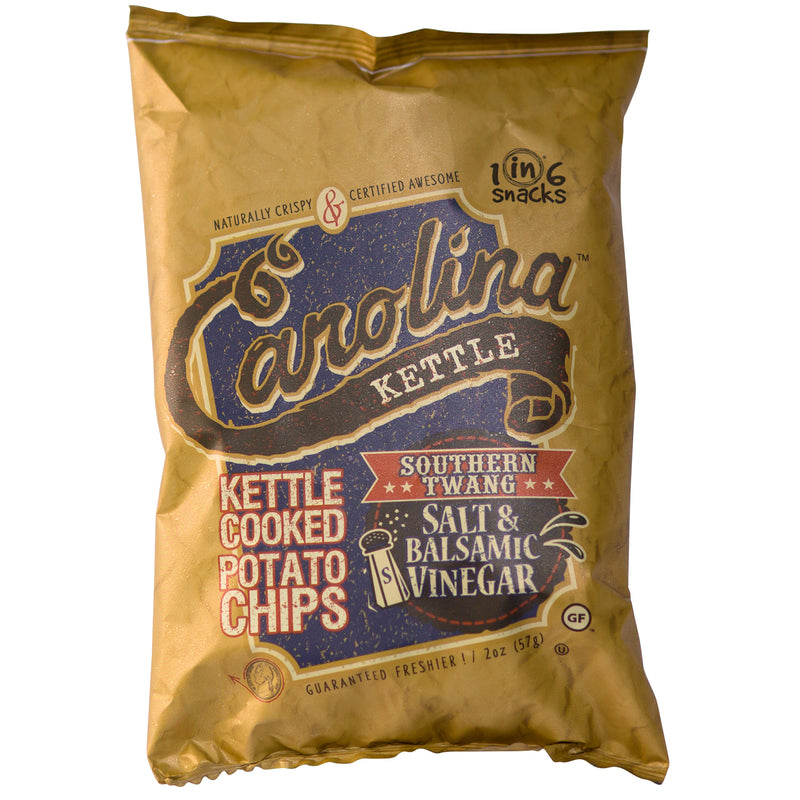 1 IN 6 SNACKS - 1 in 6 Snacks Carolina Salt & Balsamic Vinegar Potato Chips 2 oz Bagged - Case of 20