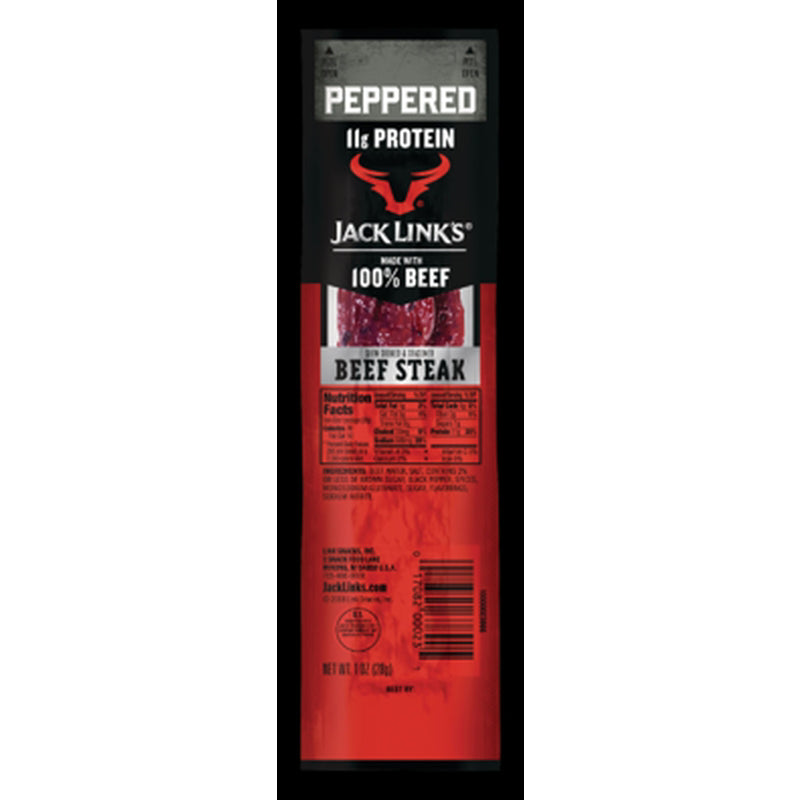 JACK LINK'S - Jack Link's Peppered Beef Steak 1 oz Packet - Case of 12