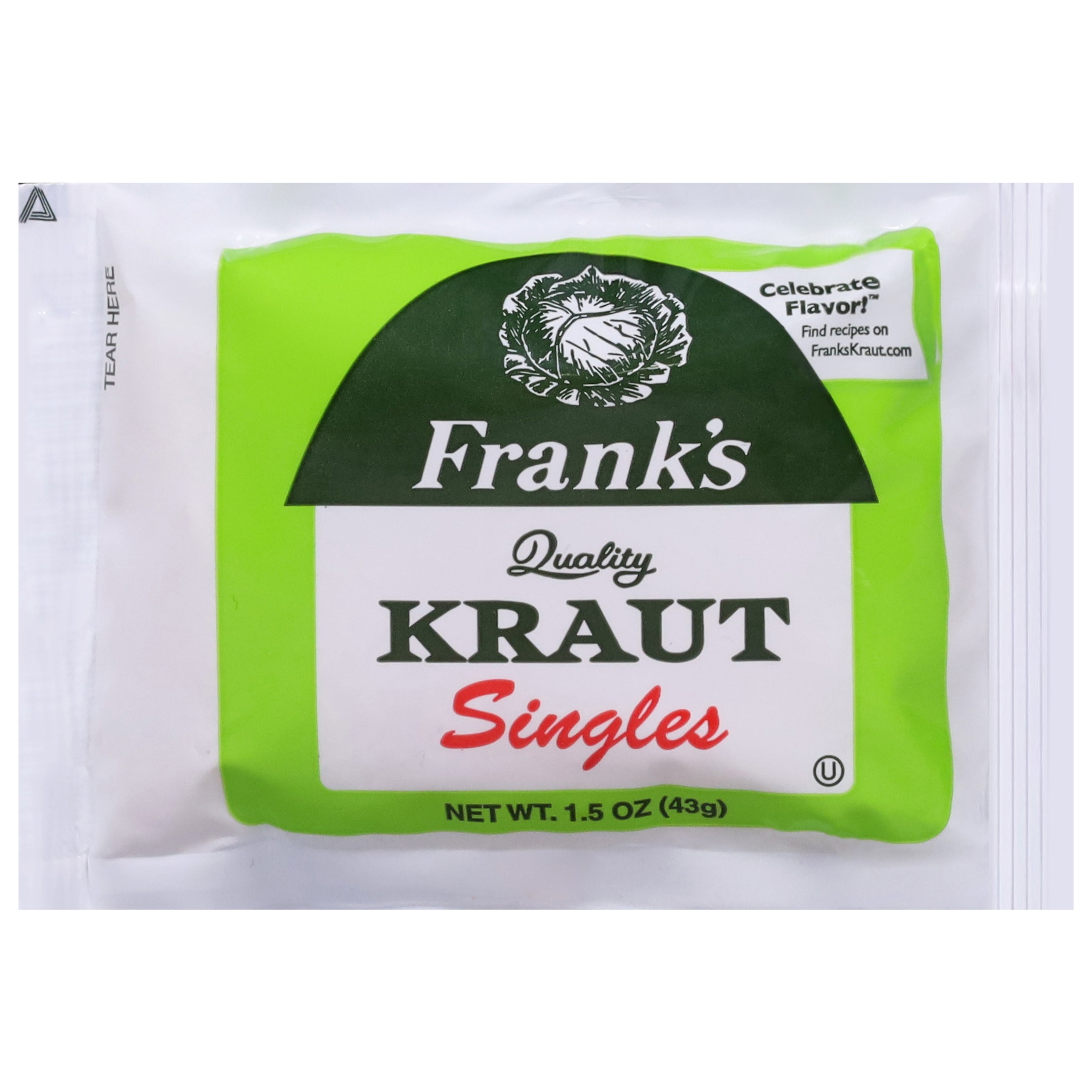 Frank's Singles Kraut 1.5 oz - Case of 18