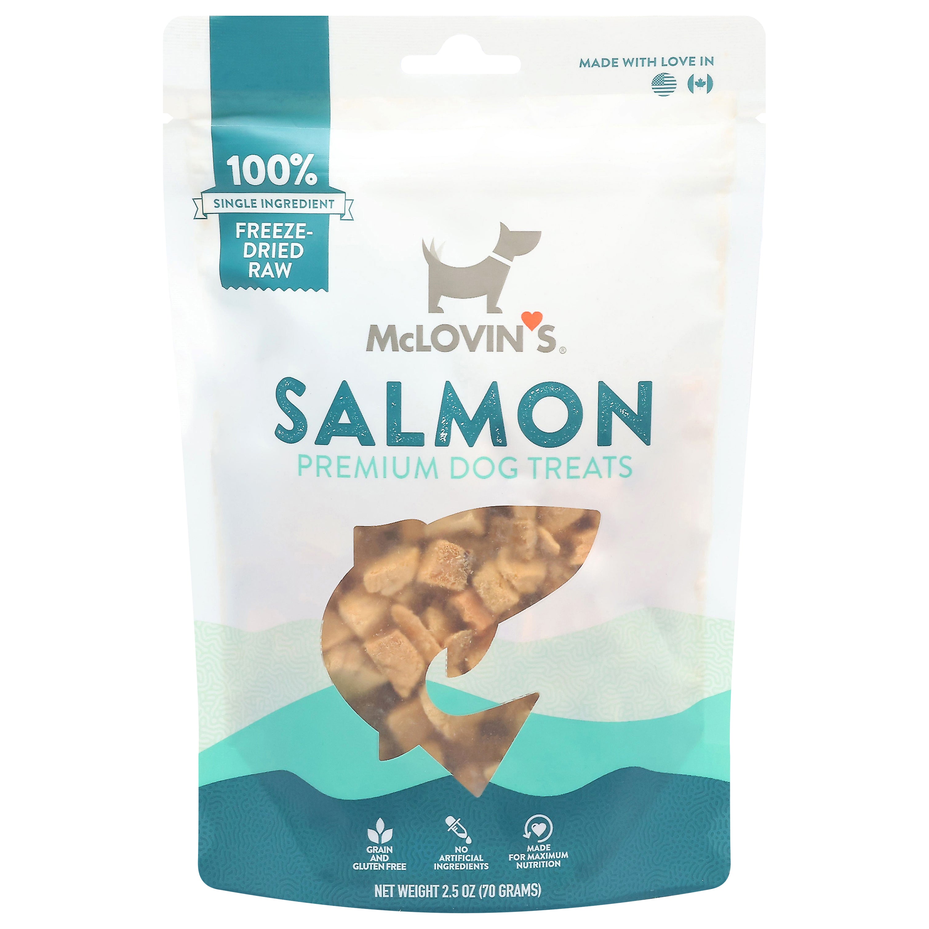 McLovin's Premium Salmon Dog Treats 2.5 oz - Case of 12