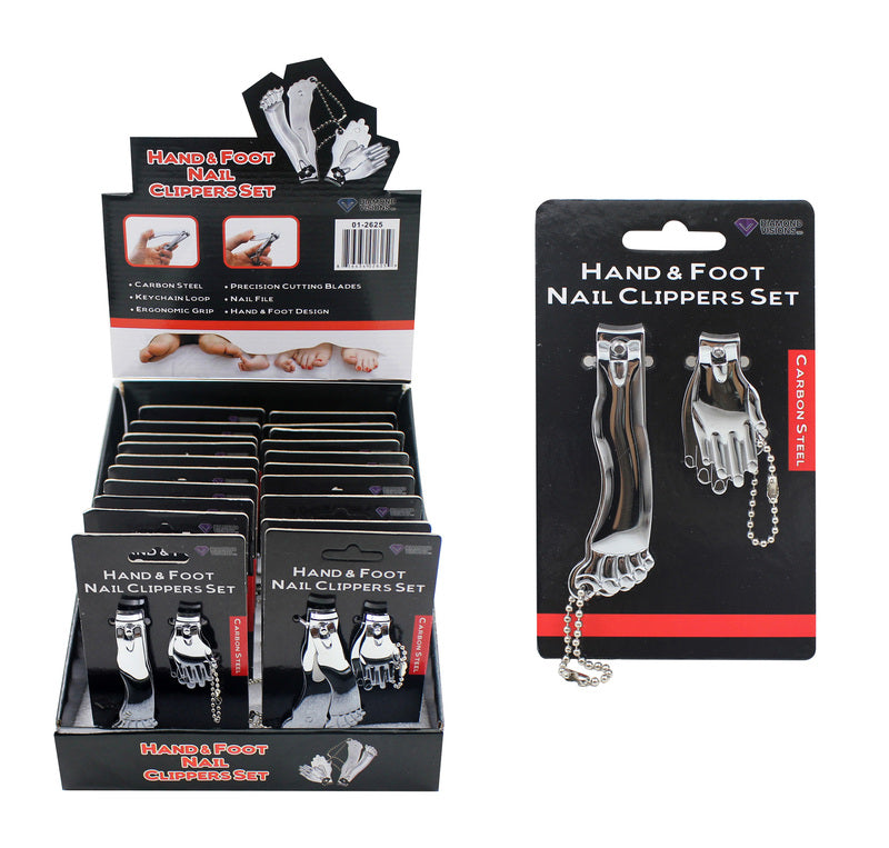 DIAMOND VISIONS - Diamond Visions Silver Hand and Foot Nail Clippers 2 pk - Case of 20