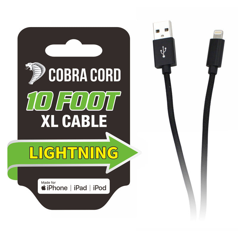 DIAMOND VISIONS - Diamond Visions Cobra Cord Lightening Apple Charging Cable 1 pk - Case of 12