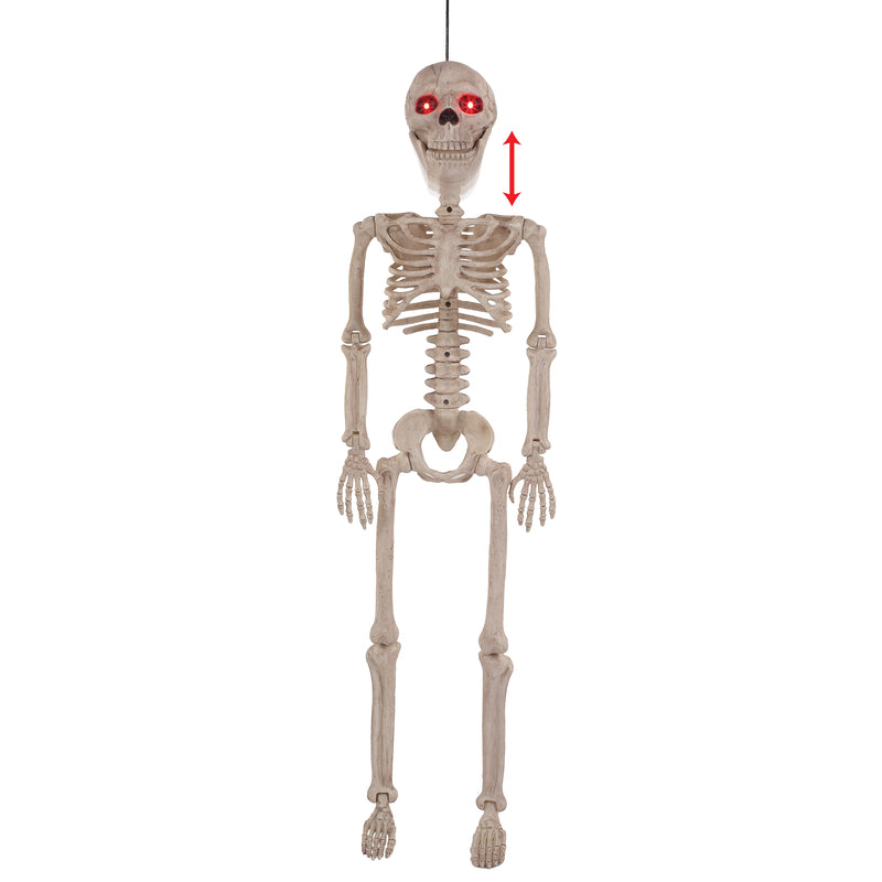 SEASONS USA - Seasons Red 36 in. Prelit Animated Human Skeleton Hanging Decor