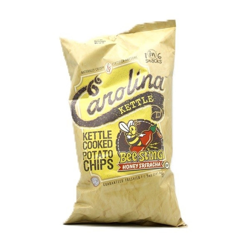 1 IN 6 SNACKS - 1 in 6 Snacks Carolina Honey Sriracha Kettle Cooked Potato Chips 5 oz Bagged - Case of 14