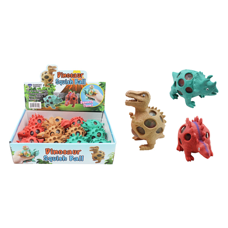 DIAMOND VISIONS - Diamond Visions Dinosaur Squish Balls 1 pk - Case of 12
