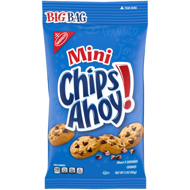 CHIPS AHOY! - Chips Ahoy! Mini Chocolate Chip Cookies 3 oz Bagged - Case of 12
