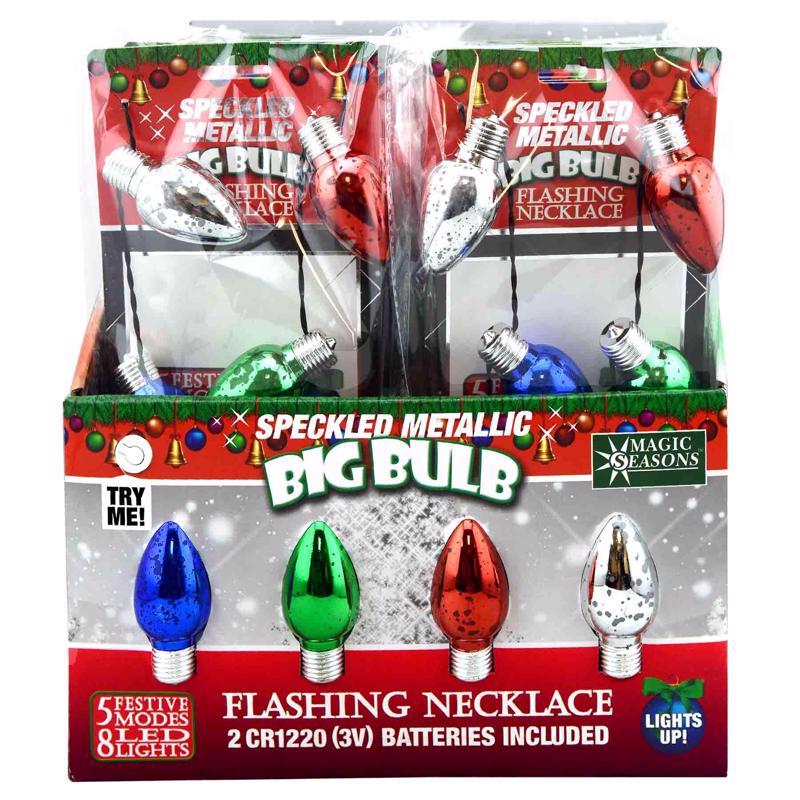 MAGIC SEASONS - Magic Seasons Scorpion Master Big Bulb Flashing Necklace 1 pk - Case of 24