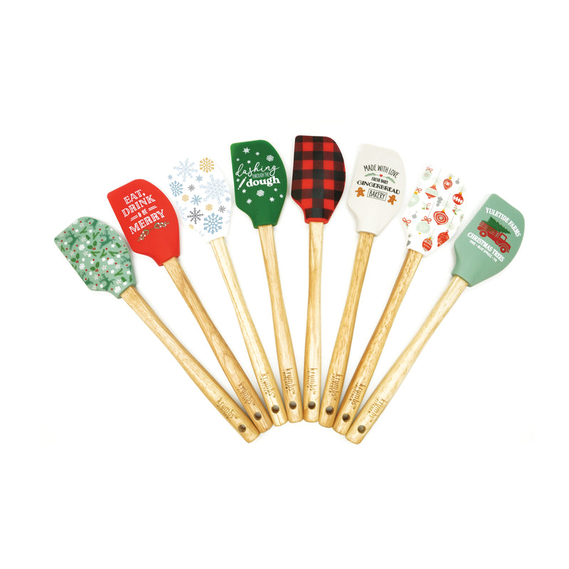 KRUMBS KITCHEN - Krumbs Kitchen Assorted Silicone Christmas Spatula - Case of 24
