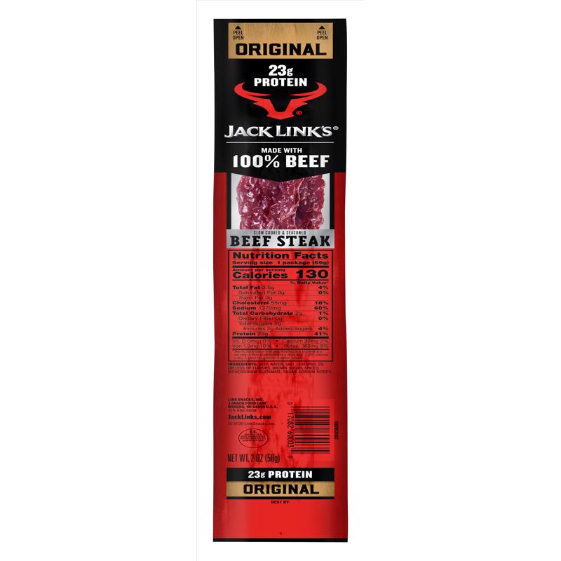 JACK LINK'S - Jack Link's Original Beef Steak 2 oz Packet - Case of 12