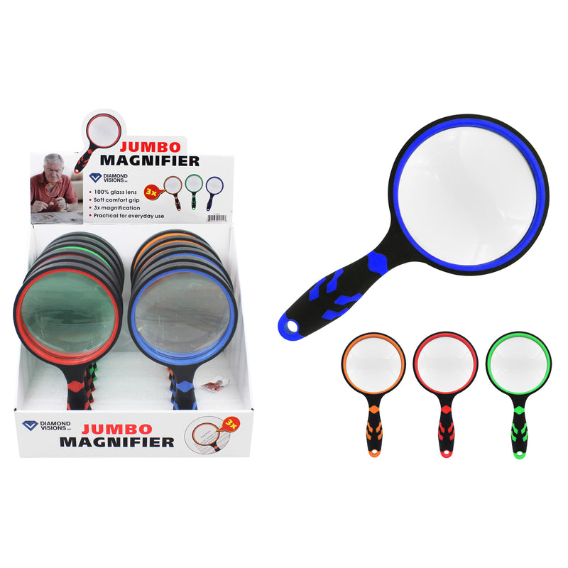 DIAMOND VISIONS - Diamond Visions Jumbo Magnifying Glass Glass/Plastic 1 pc - Case of 12