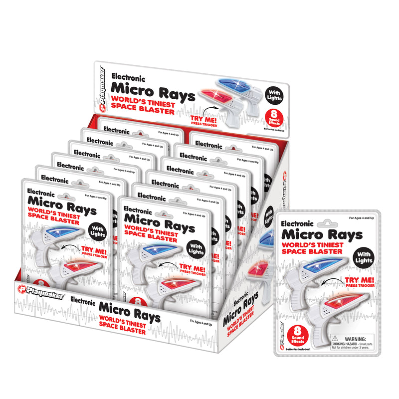PLAYMAKER TOYS - Playmaker Toys Micro Rays Space Blaster Toy 2 pc - Case of 12