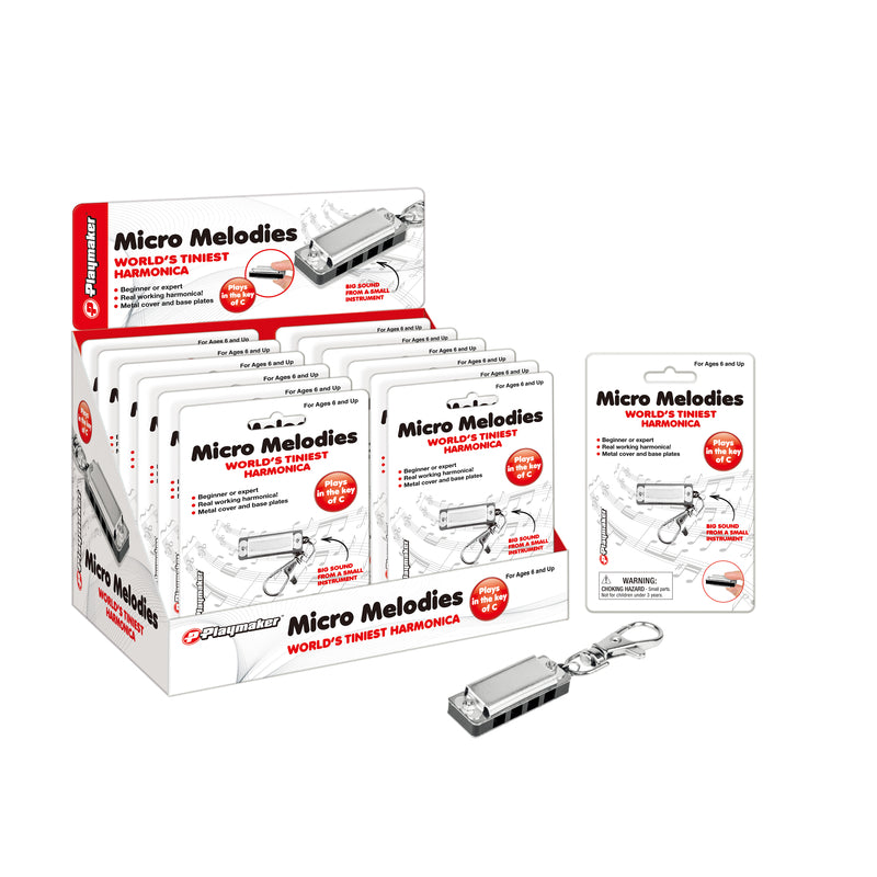 PLAYMAKER TOYS - Playmaker Toys Micro Melodies Tiniest Harmonica Key Chain Metal 1 pc - Case of 12