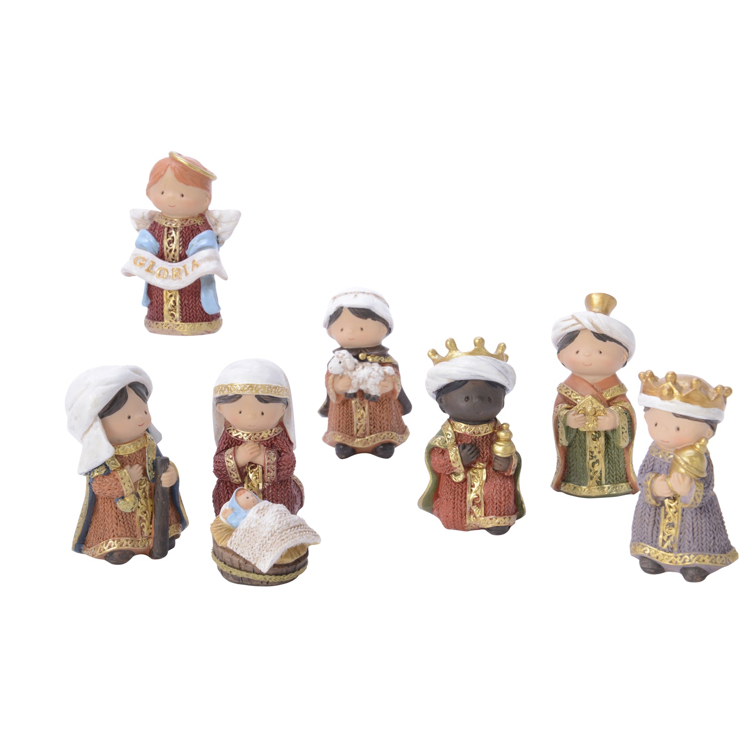 Decoris Multicolored Child Nativity Figurine 3.15 in. - Case of 12