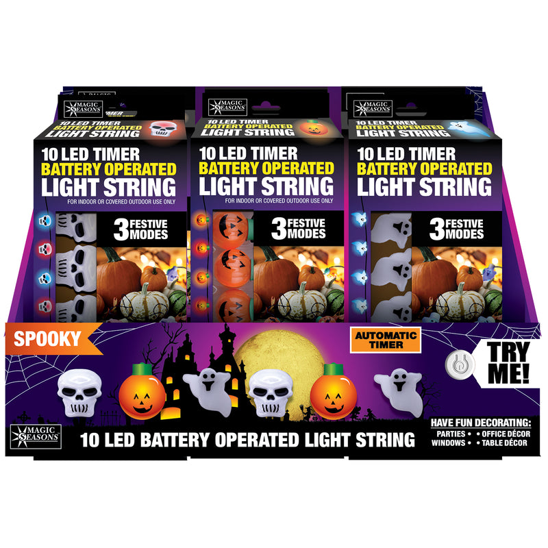 MAGIC SEASONS - Magic Seasons Assorted 0 in. LED Spooky Light String Halloween Decor - Case of 12
