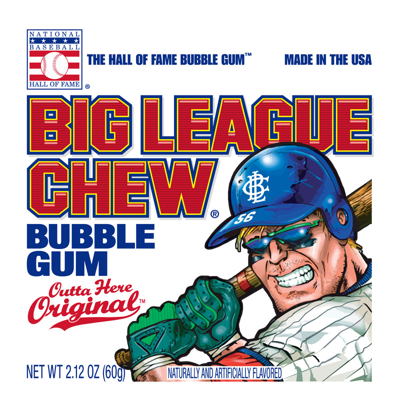 BIG LEAGUE CHEW - Big League Chew Original Bubble Gum 2.12 oz - Case of 12