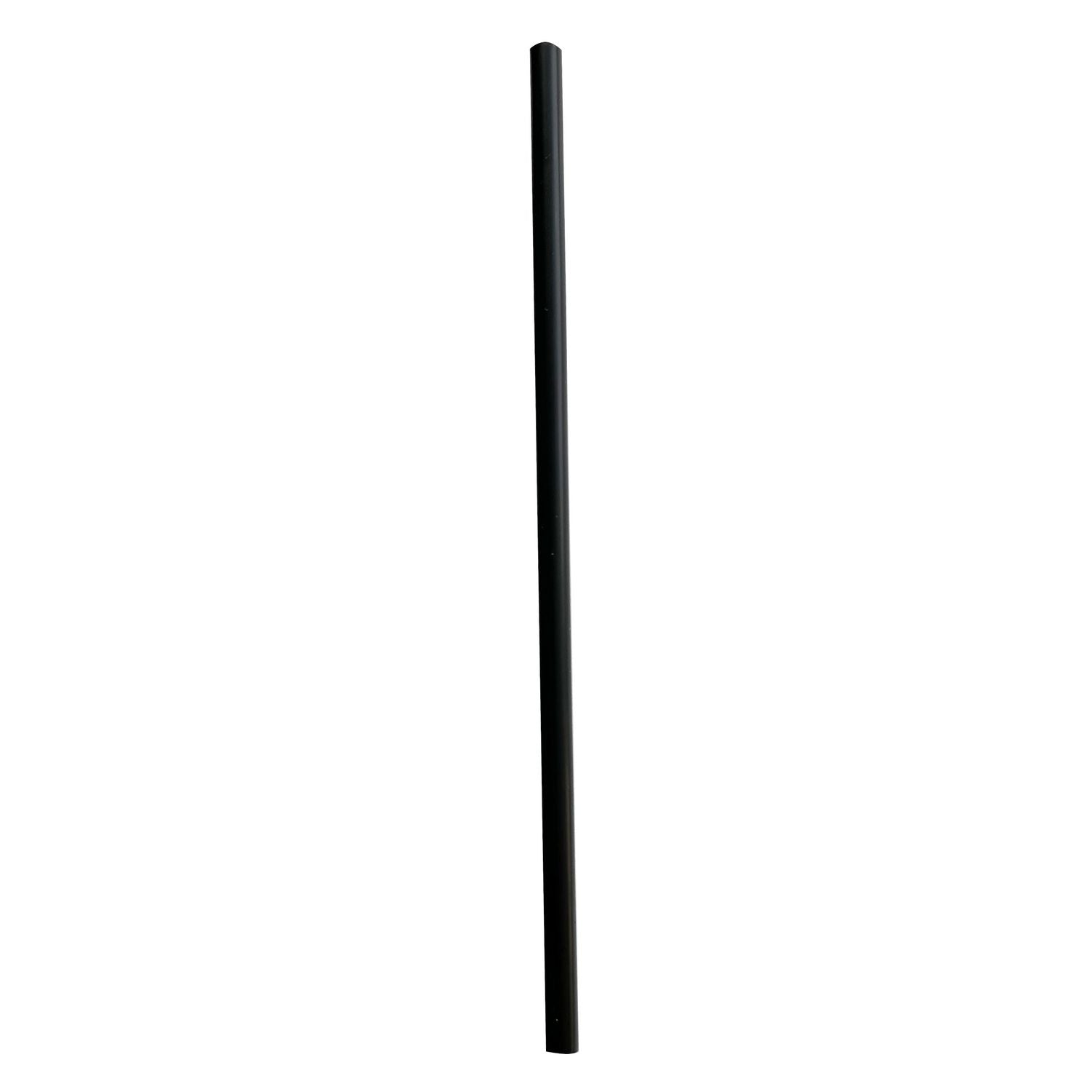 Giant Straws, 7.75", Polypropylene, Black, 150/Pack, 10 Packs/Carton