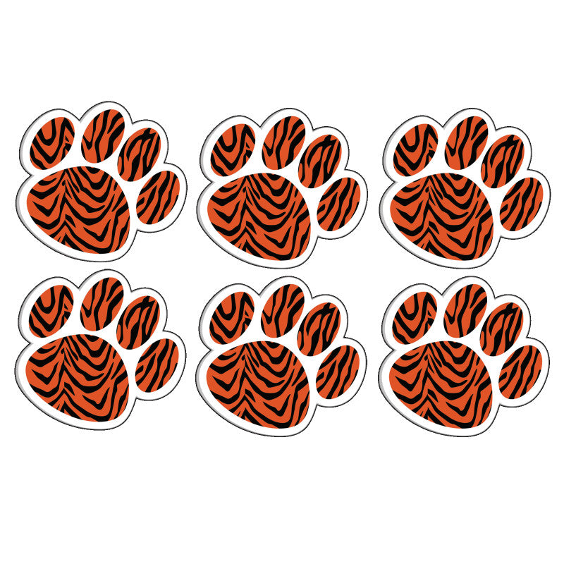 ASHLEY PRODUCTIONS - Magnetic Whiteboard Eraser, Tiger Paw, Pack of 6