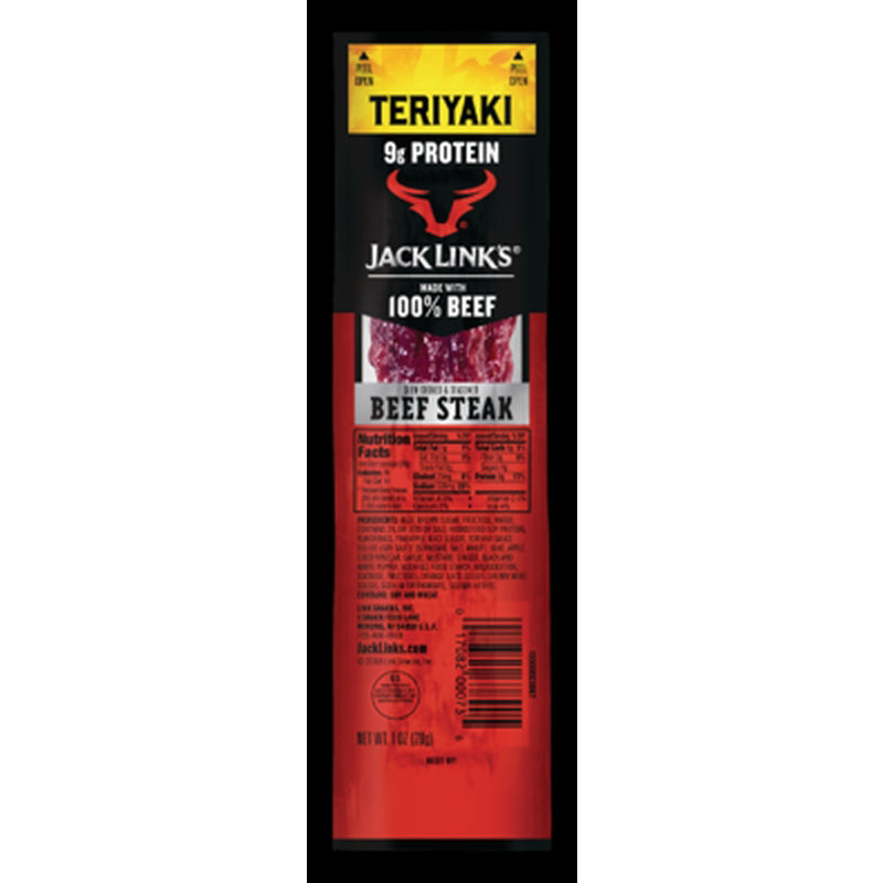 JACK LINK'S - Jack Link's Teriyaki Beef Steak 1 oz Pegged - Case of 12
