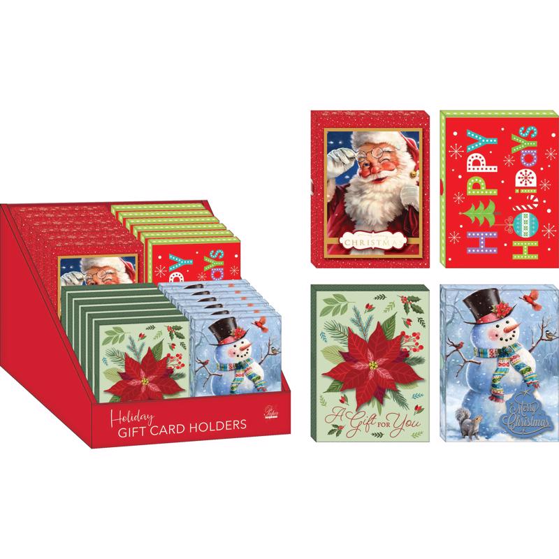 PAPER IMAGE - Paper Image Assorted Christmas Gift Card Holder - Case of 24