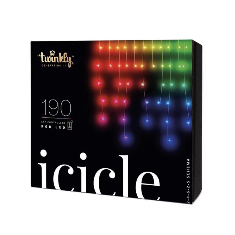 HOLIDAY BRIGHT LIGHTS - Holiday Bright Lights Twinkly LED Mini Multicolored/Warm White 190 ct Icicle Christmas Lights