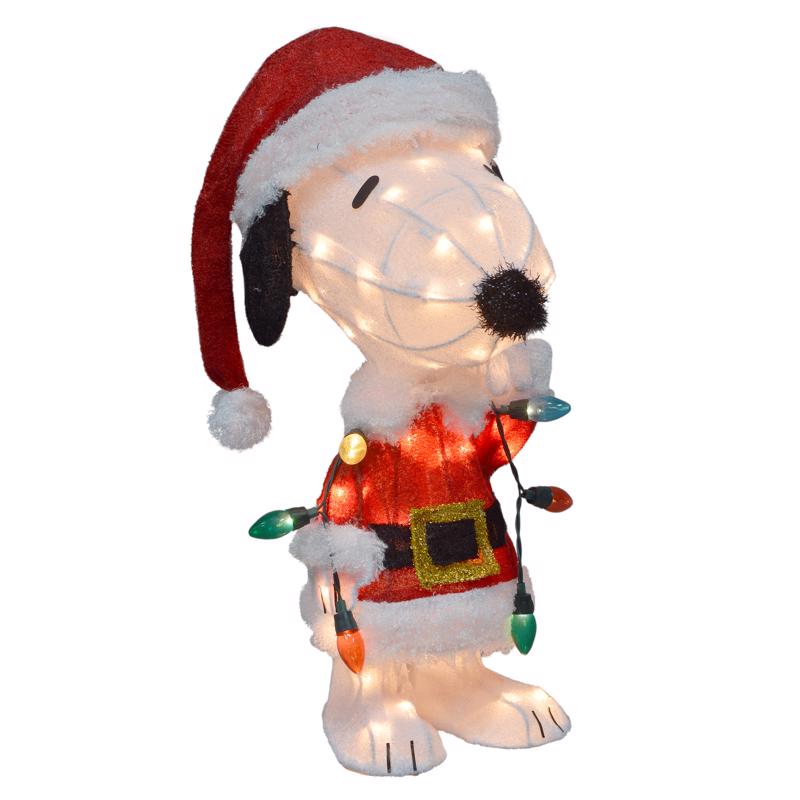 PRODUCTWORKS - ProductWorks Clear Christmas Snoopy 2 ft. Yard Decor