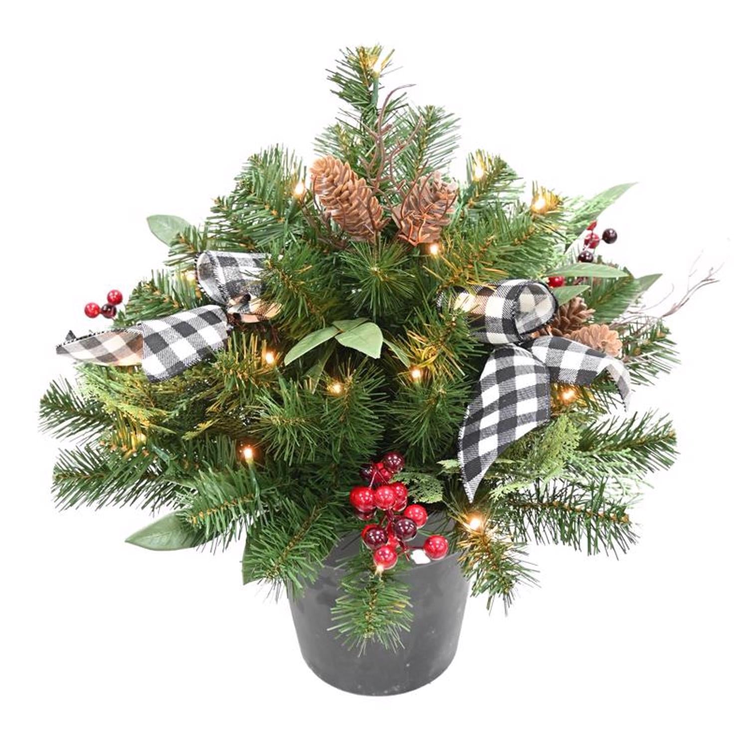 Celebrations 1-1/2 ft. Pine and Berries Urn Filler 1 pk - Case of 8
