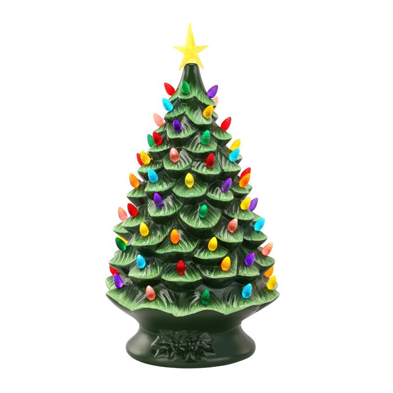 MR. CHRISTMAS - Mr. Christmas LED Green Nostalgic Ceramic Christmas Tree 24 in.