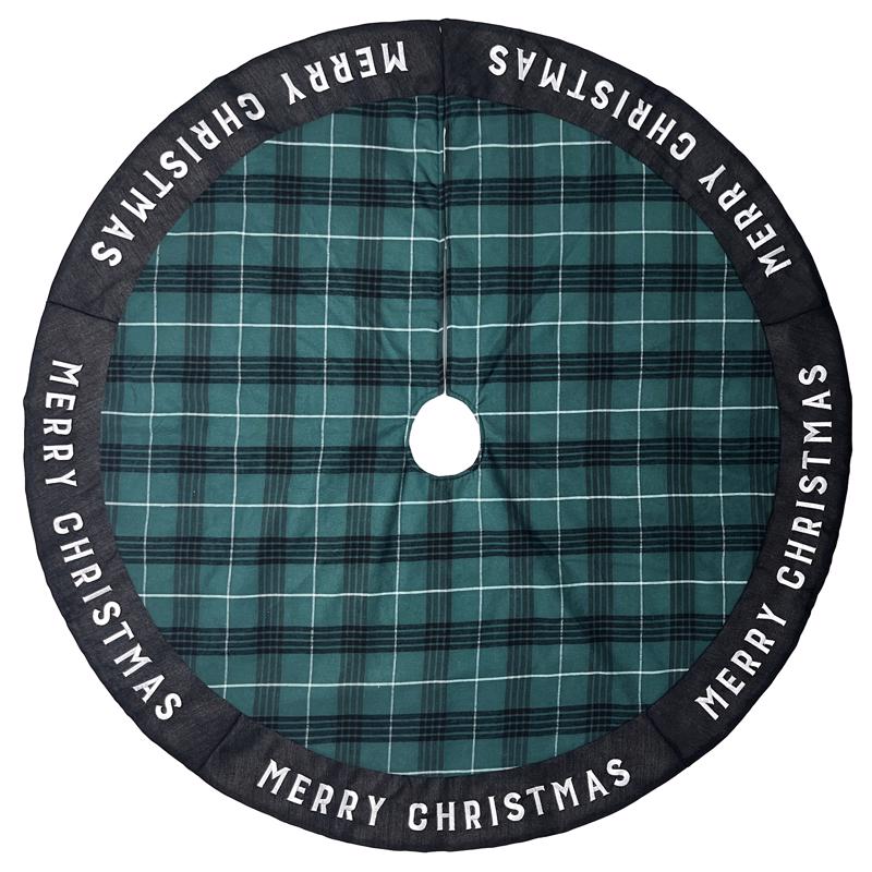 CELEBRATIONS - Celebrations Home Black/Green/White Merry Christmas Tree Skirt 27 in. - Case of 4