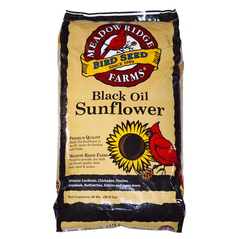 MEADOWS RIDGE FARMS - Meadows Ridge Farms All Wild Birds Black Oil Sunflower Seed Bird Seed 40 lb