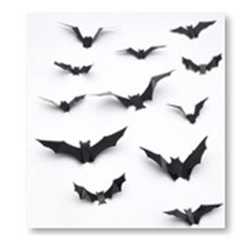FUN WORLD - Fun World 3D Bats Stickers Halloween Decor - Case of 12