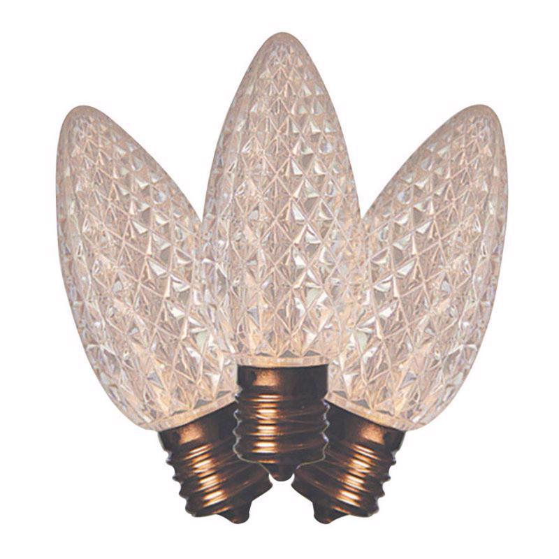 HOLIDAY BRIGHT LIGHTS - Holiday Bright Lights LED C9 Warm White 25 ct Replacement Christmas Light Bulbs [25LEDFC9TWWSA]