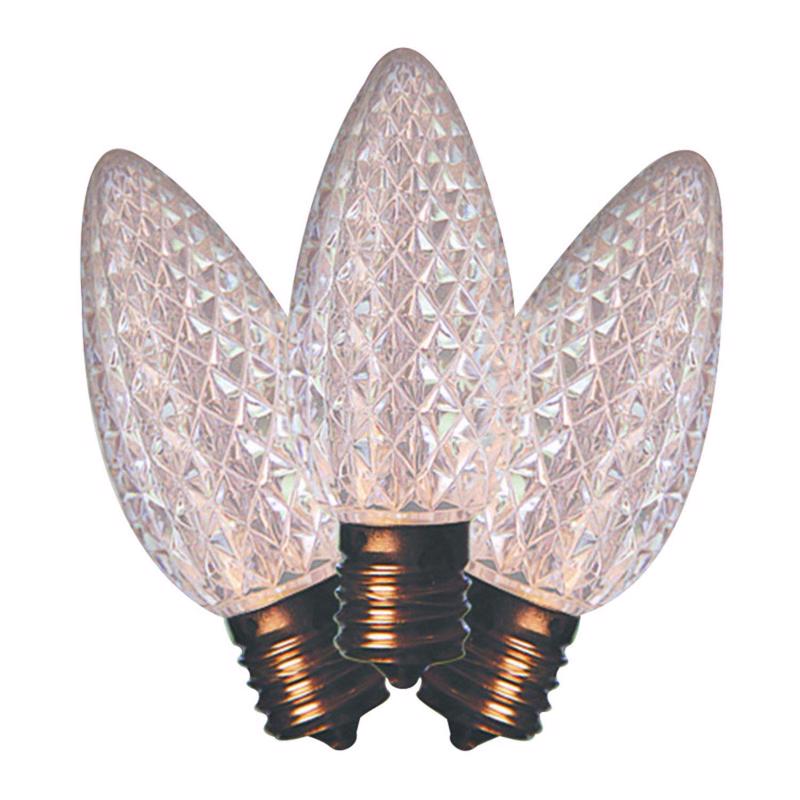 HOLIDAY BRIGHT LIGHTS - Holiday Bright Lights LED C9 Pure White 25 ct Replacement Christmas Light Bulbs [25LEDFC9TPWTWA]