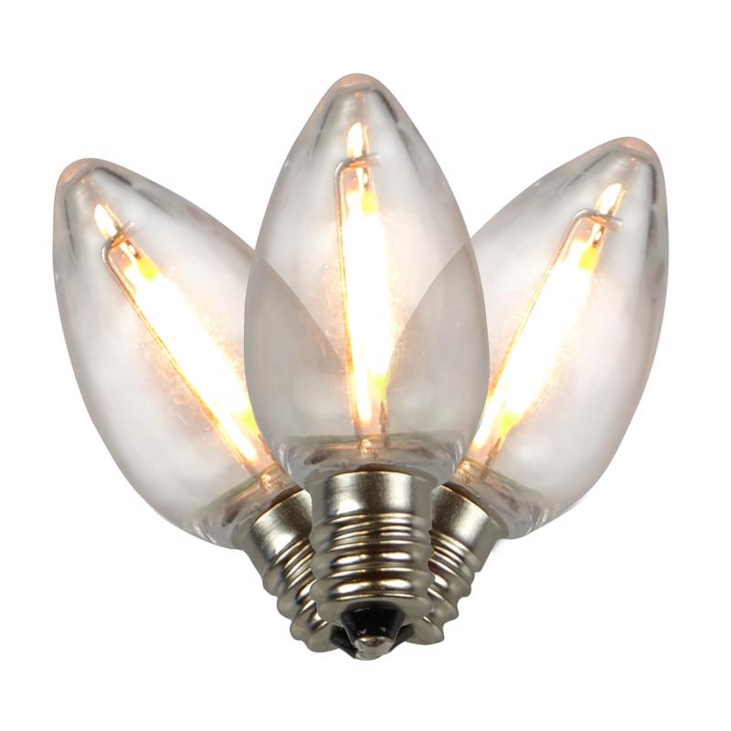 HOLIDAY BRIGHT LIGHTS - Holiday Bright Lights LED C7 Warm White 25 ct Replacement Christmas Light Bulbs [BU25FLDSC7-TWWA]