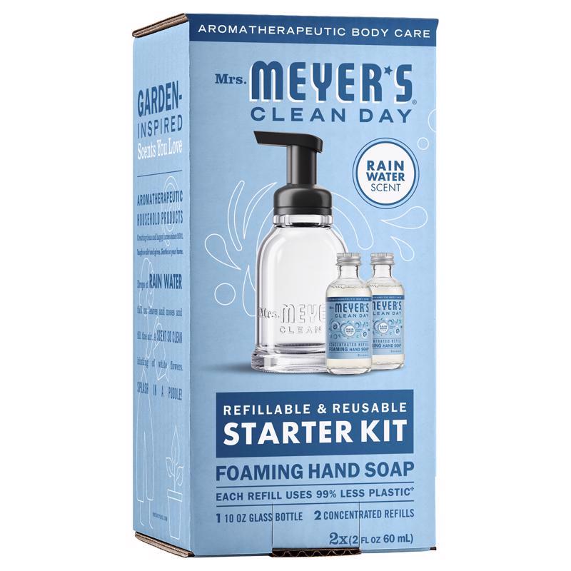 MRS. MEYER'S - Mrs. Meyer's Clean Day Rain Water Scent Foam Hand Wash Starter Kit - Case of 3