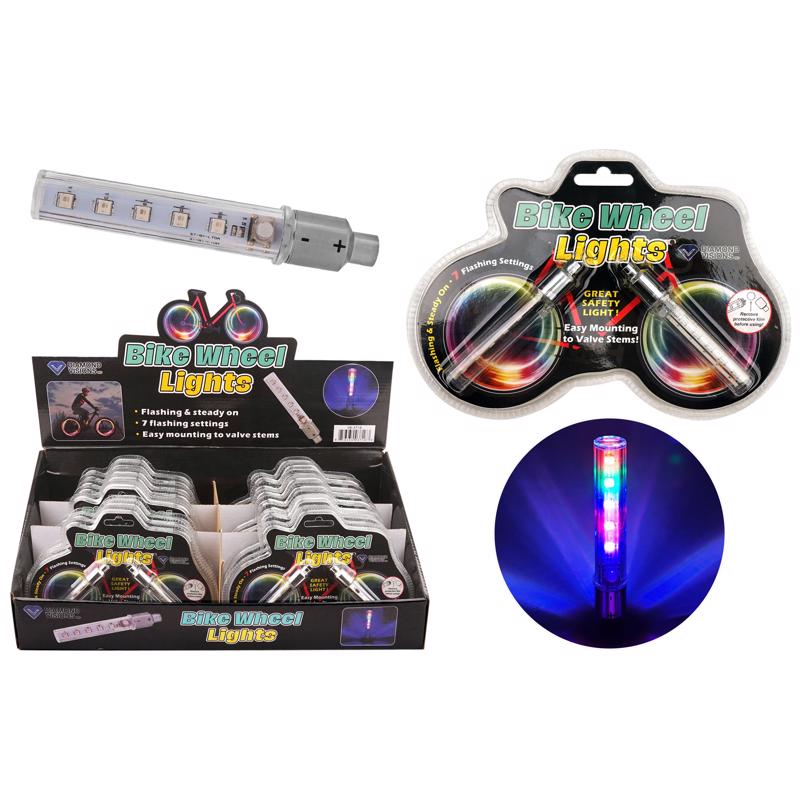 DIAMOND VISIONS - Diamond Visions Deluxe Bike Wheel Lights Plastic Multicolored - Case of 18