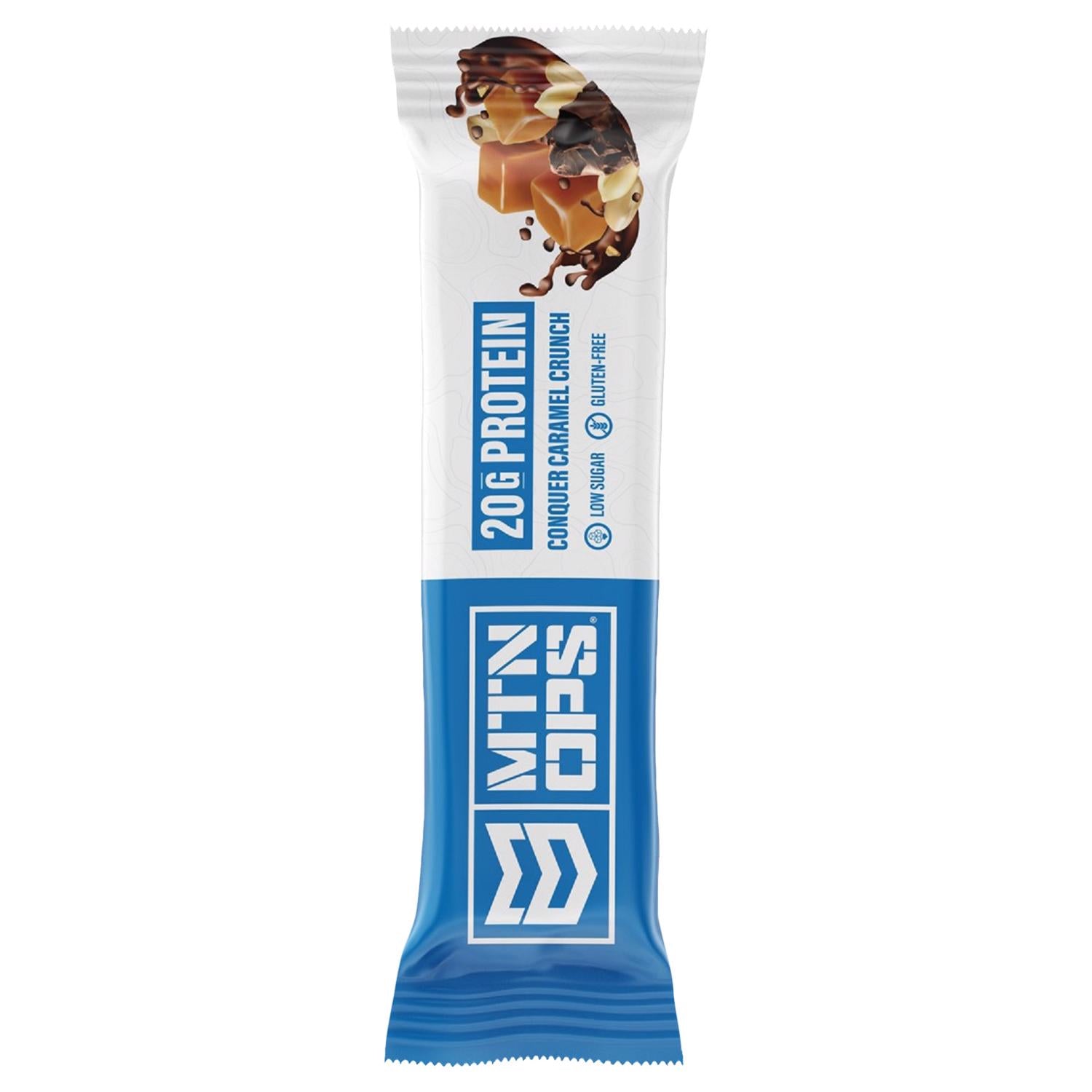 MTN OPS Performance Carmel Crunch Protein Bar Packet - Case of 10