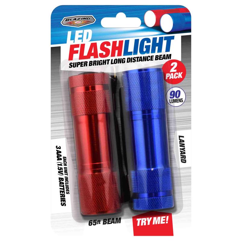 BLAZING LEDZ - Blazing LEDz 90 lm Assorted LED Flashlight AAA Battery