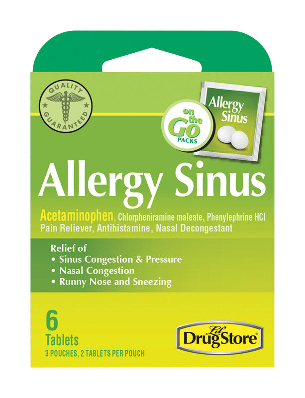 LIL DRUG STORE - Lil Drug Store Allergy Sinus Relief 6 ct - Case of 6