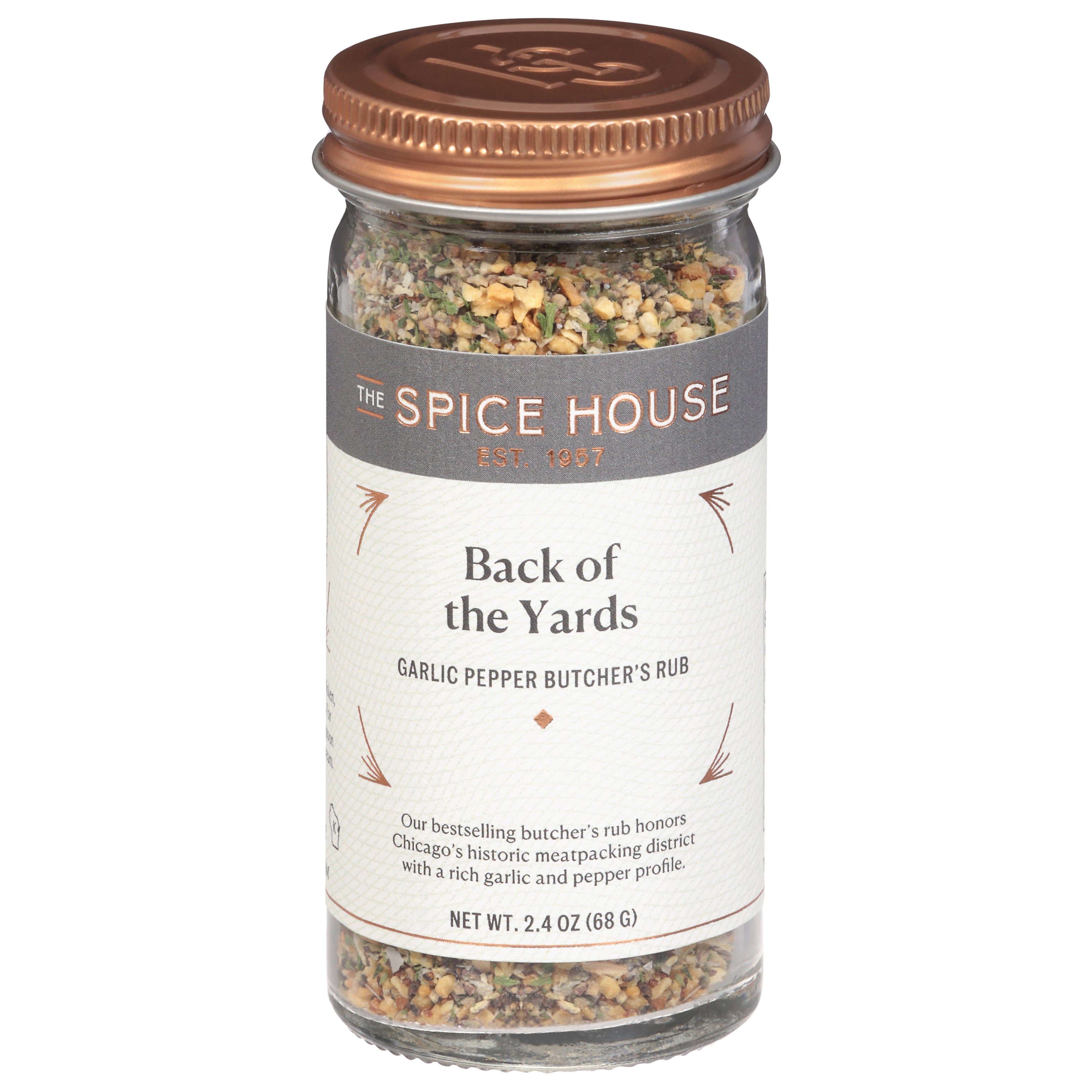 The Spice House Back of The Yards Garlic Pepper Butcher's Rub 2.4 oz - Case of 6