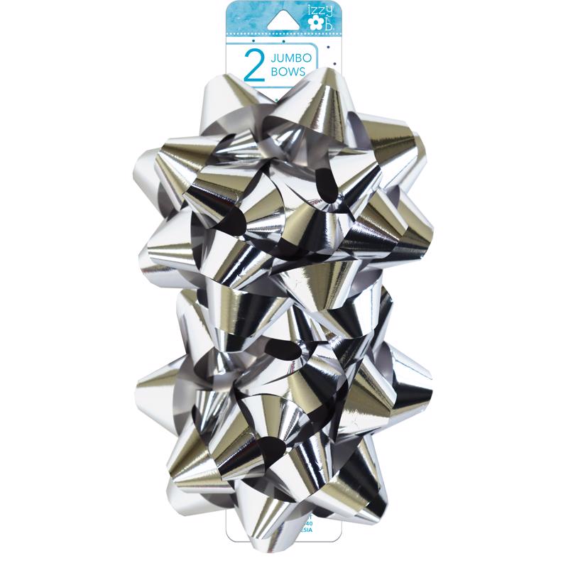PAPER IMAGES - Paper Images Izzy Ob Silver Jumbo Bows - Case of 6