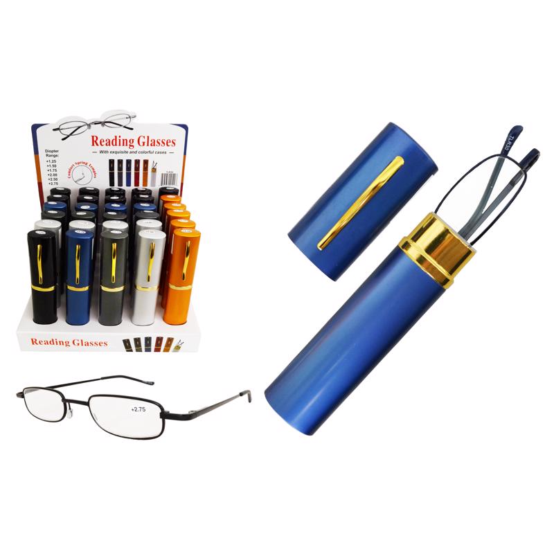 DIAMOND VISIONS - Diamond Visions Assorted Thinline Tube Reading Glasses 1 pk - Case of 30