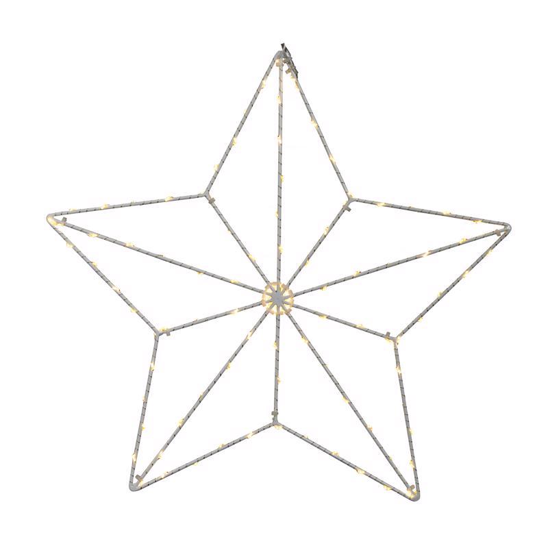 CELEBRATIONS - Celebrations LED Warm White Star Silhouette 15 in. Hanging Decor