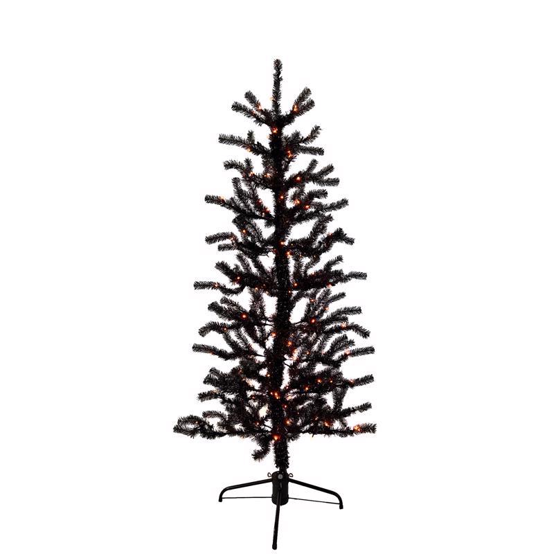 CELEBRATIONS - Celebrations Orange/Purple 140 ct 5 ft. LED Prelit Animated Halloween Tree