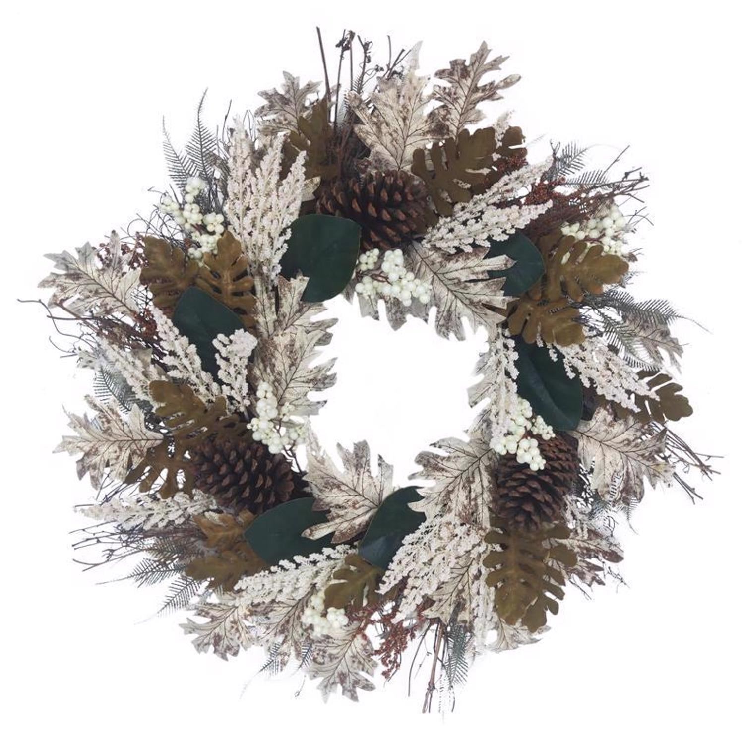 Celebrations 24 in. Unlit Pine and Berry Wreath - Case of 4