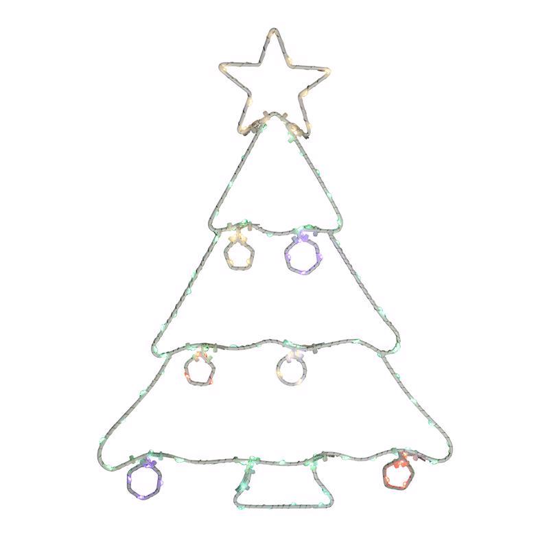 CELEBRATIONS - Celebrations LED Multi Christmas Tree Silhouette 17 in. Hanging Decor