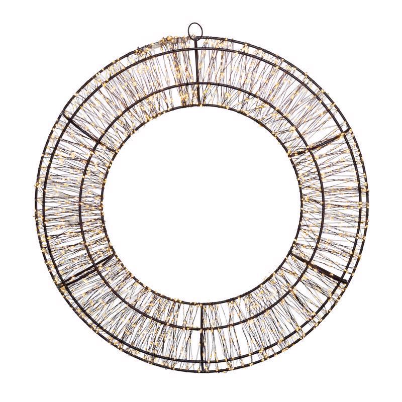 CELEBRATIONS - Celebrations LED Warm White Wreath 22 in. Hanging Decor