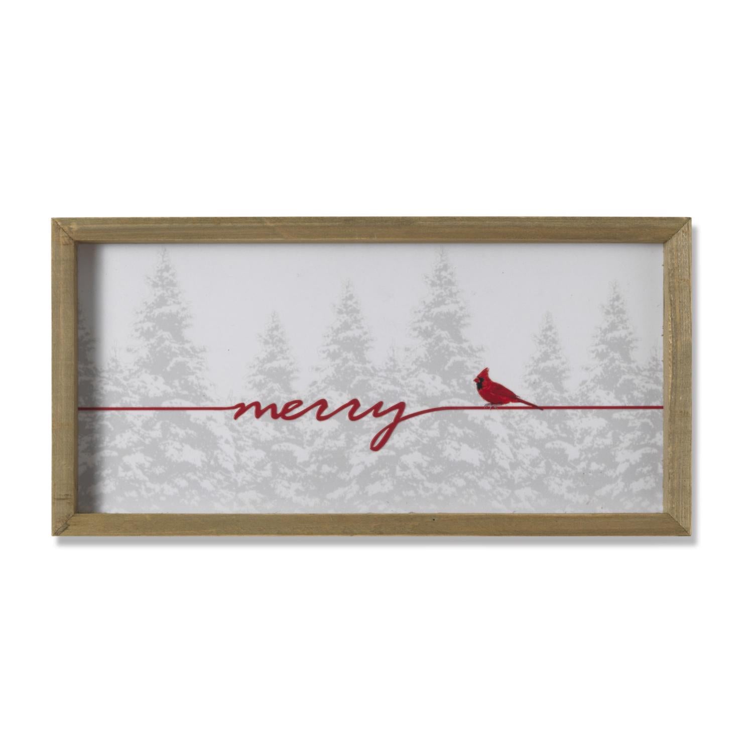 Gerson White Holiday Cardinal Wall Sign - Case of 8