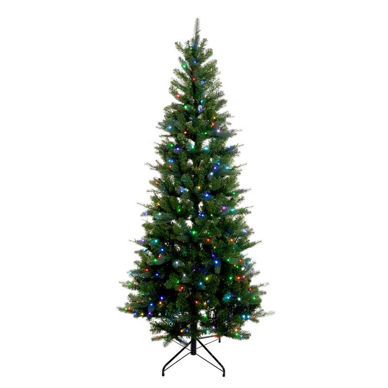 HOLIDAY BRIGHT LIGHTS - Holiday Bright Lights 1-2 Tree 7 ft. Full LED 450 ct Lakeland Pine Color Changing Christmas Tree