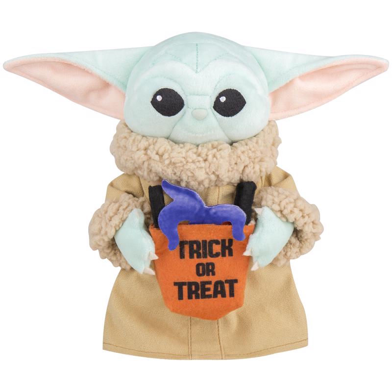 GEMMY - Gemmy 11 in. Animated Plush Grogu with Tentacle Trick or Treat Bag Halloween Decor